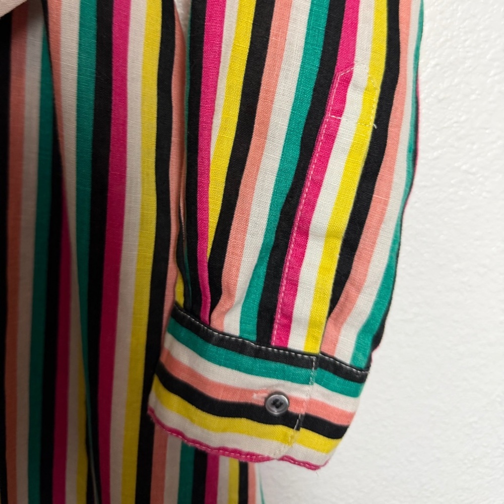 Pure Collection Multicolor Striped Long Sleeve Dress Size 10 - Picture 8 of 12